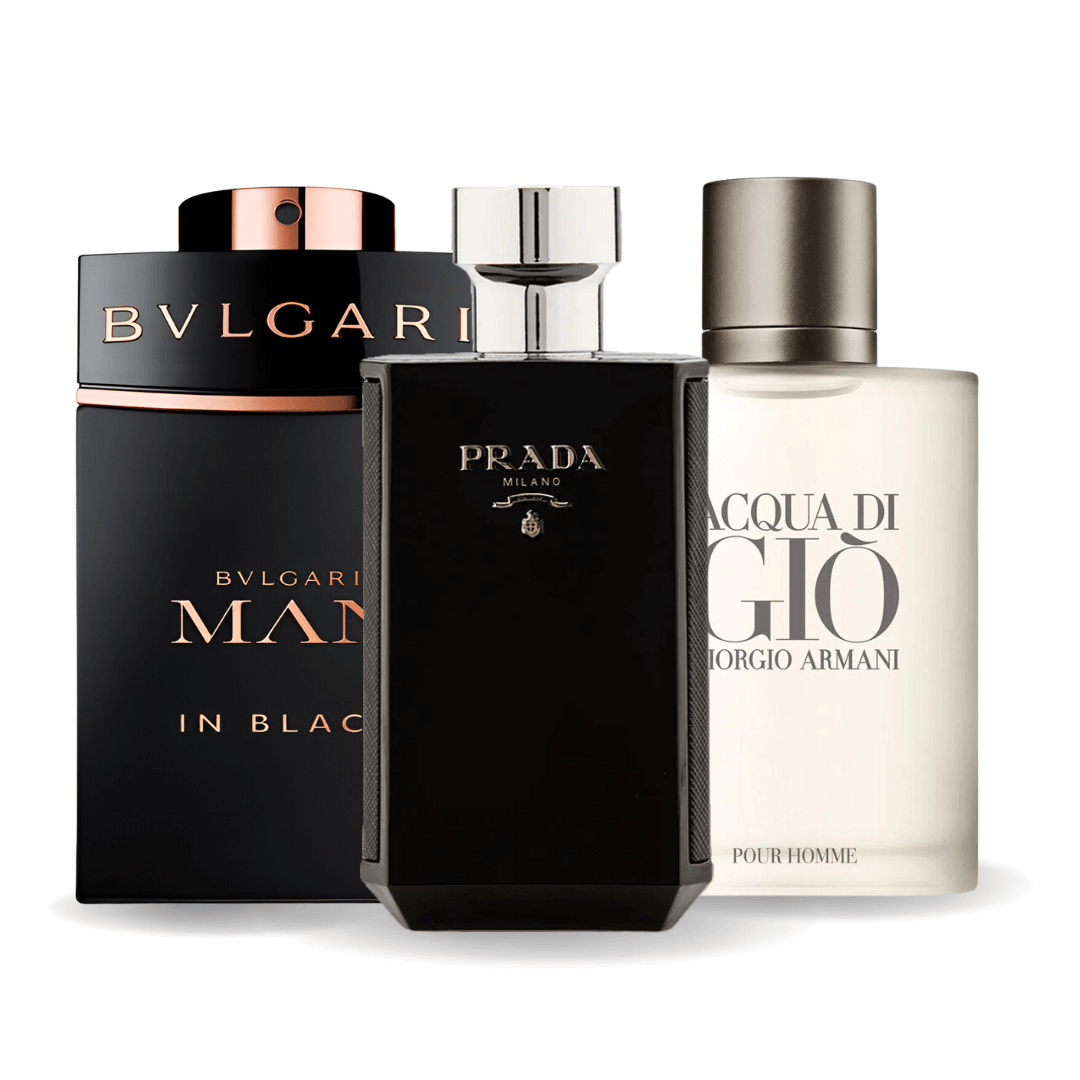 Zestaw 3 Perfum - Bvlgari In Black, Giorgio Armani Acqua Di Gio, L'Homme Prada Intense 100ml
