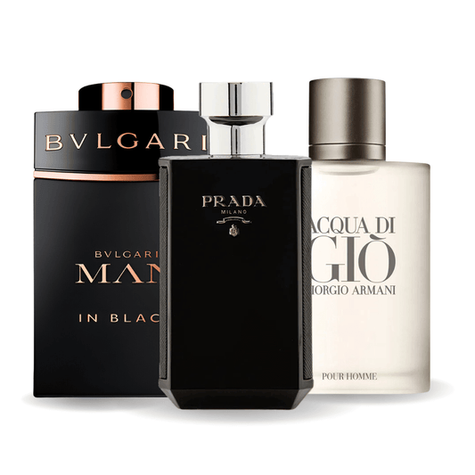 Zestaw 3 Perfum -  Bvlgari In Black, Giorgio Armani Acqua Di Gio, L'Homme Prada Intense 100ml